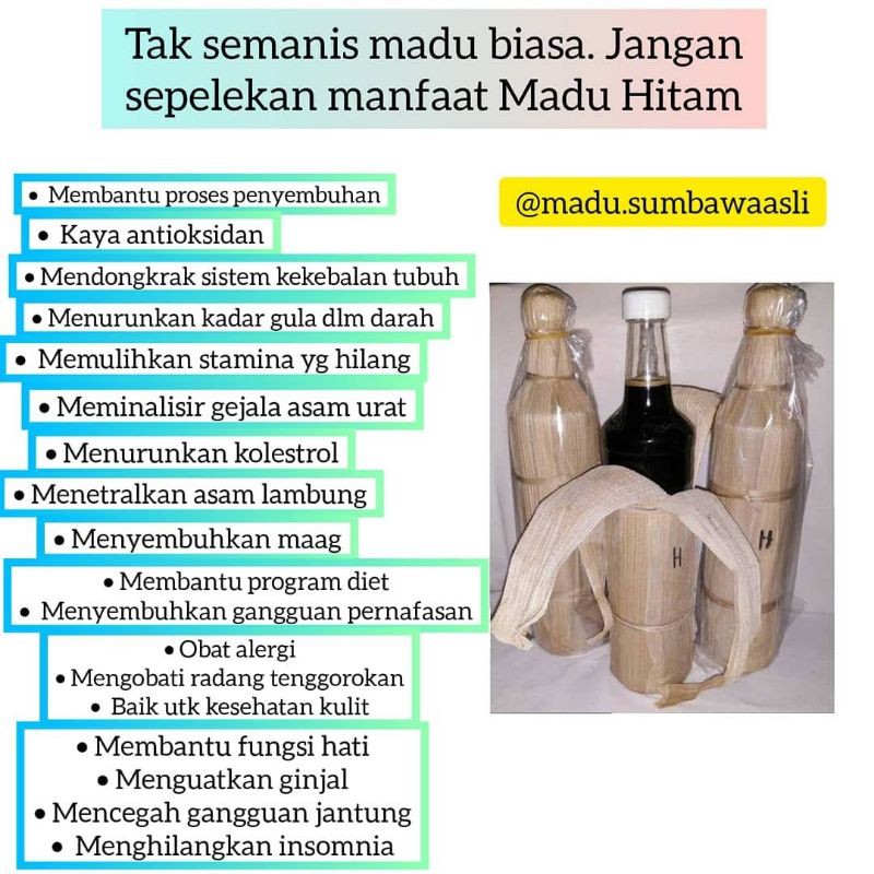 

MADU HITAM ASLI SUMBAWA MURNI