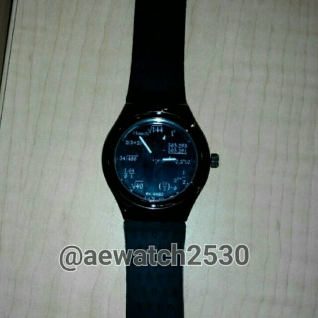 Jam Custom Rumus Rubber Black