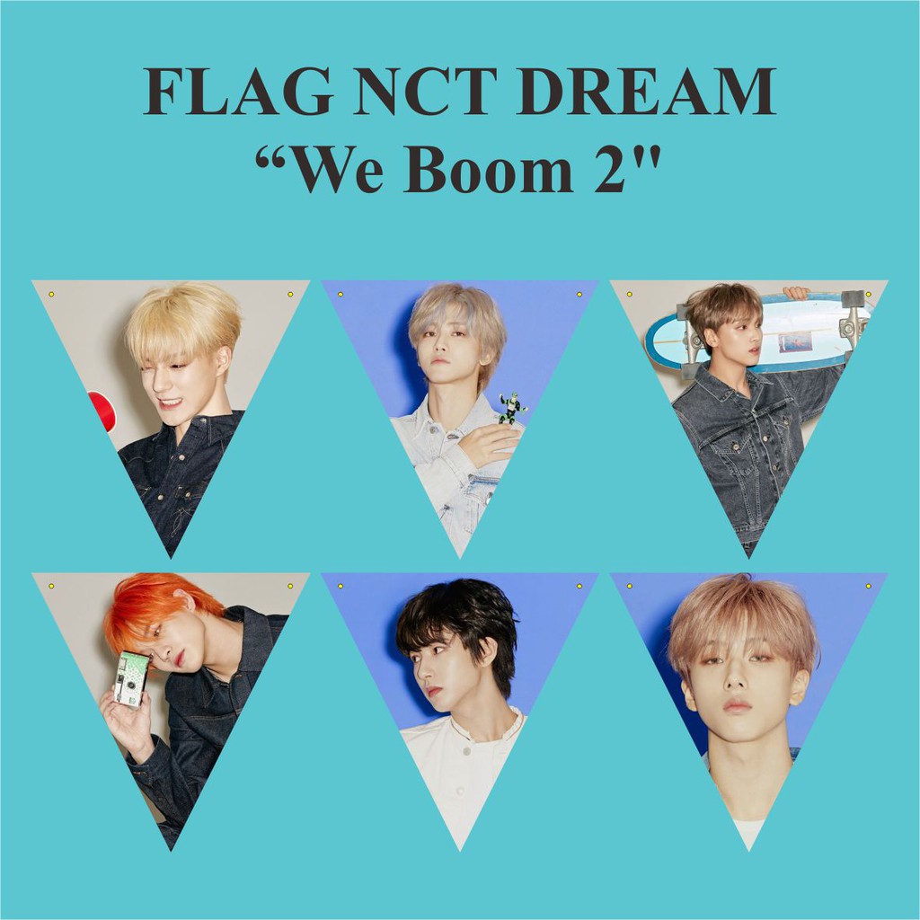 BUNTING FLAG NCT DREAM WE BOOM Plus Tali Souvenir Kpop Murah