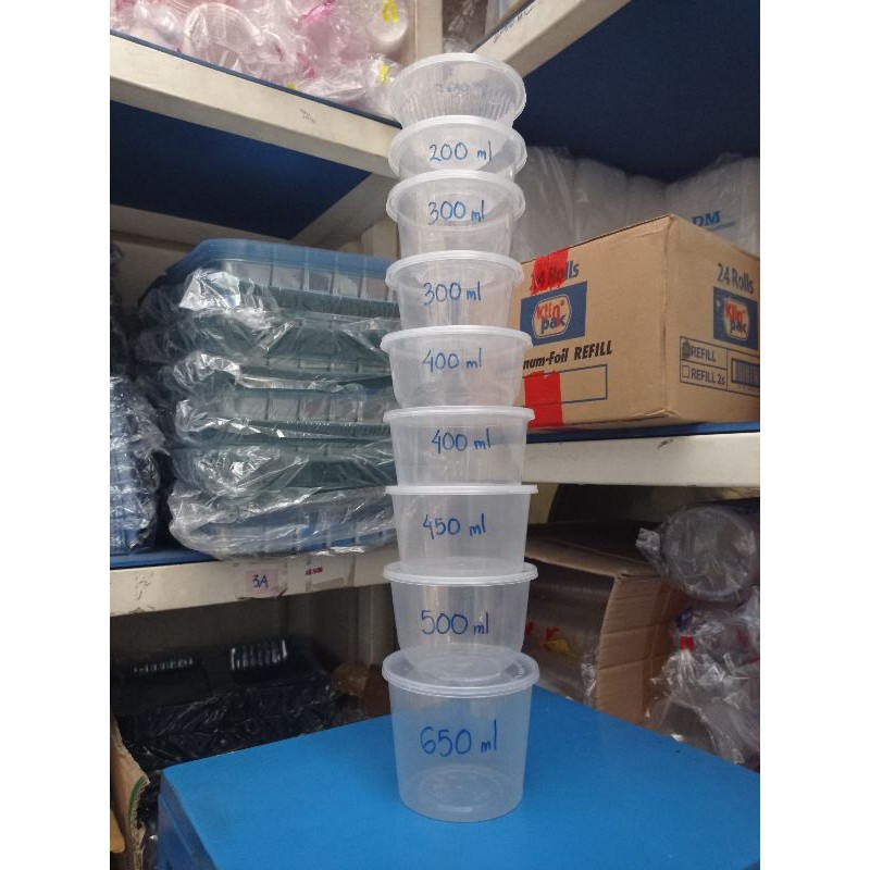 Thinwall DM isi 25 bulat Victory wadah cup makanan tempat slime murah bulat plastik tahan panas murah