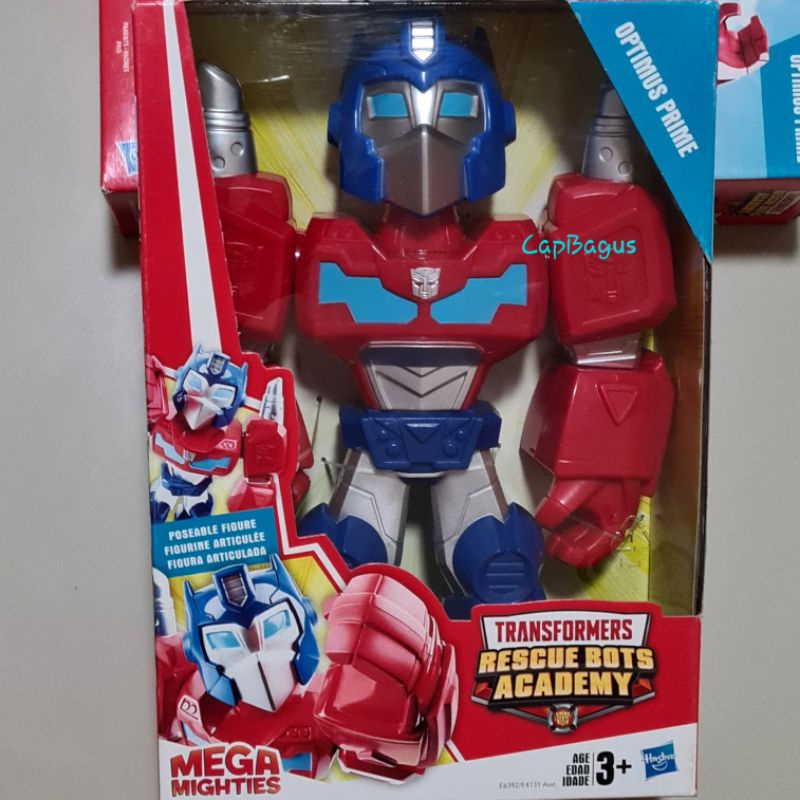 Transformers Optimus Prime Robot Rescue Bot Academy Original Hasbro 10 inch 25 cm Mainan Robot Posea