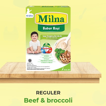 MILNA BUBUR BAYI 6+ 6-12 BULAN VARIAN RASA 120GR