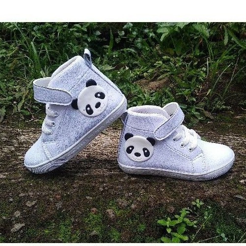 sepatu sneaker boots anak motif panda 21-25