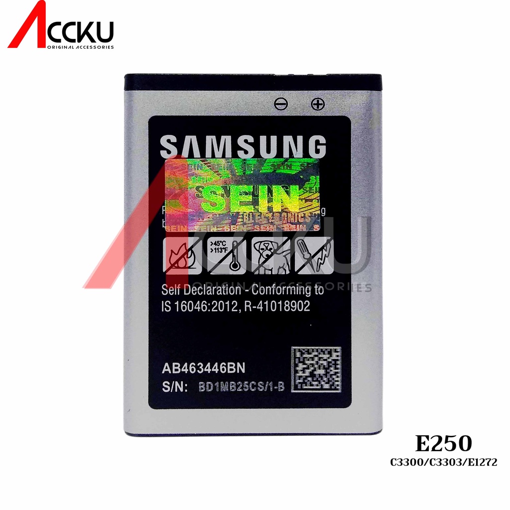 [ E250 ] BATERAI SAMSUNG GALAXY E250  BATTERY SAMSUNG C3303 / C3300 / E1080 / C140 AB463446