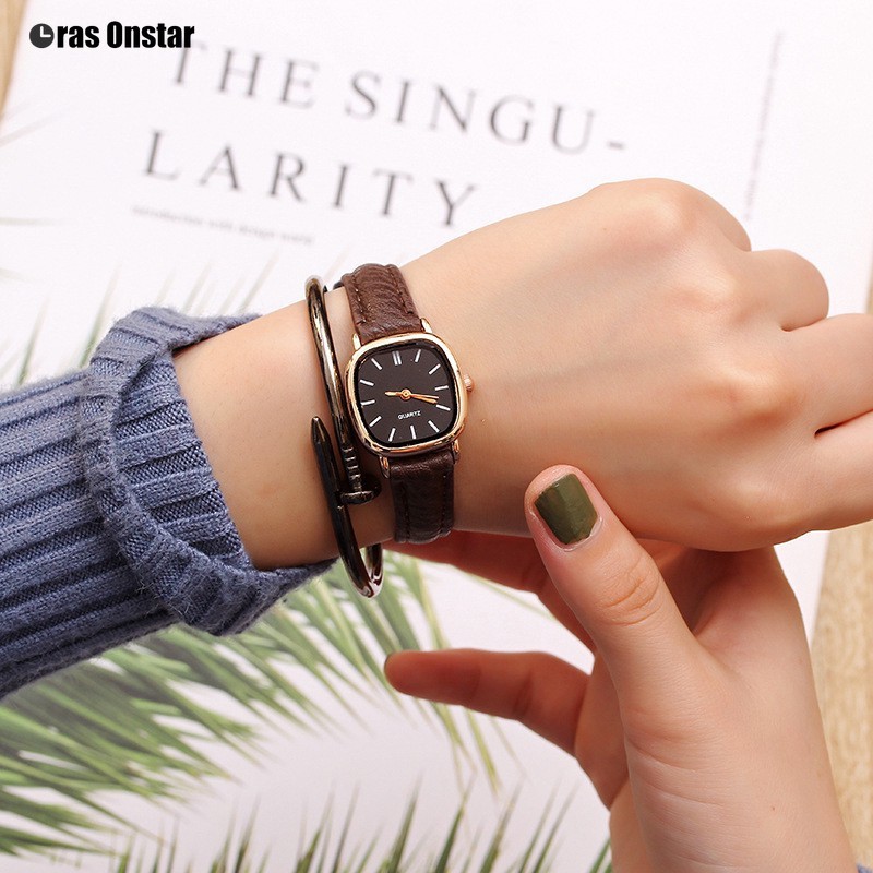 Jam Tangan Wanita Gaya Retro Untuk Bisnis Tahan Air Jam Tangan Couple Ultra-tipis Analog 1pc COD-2