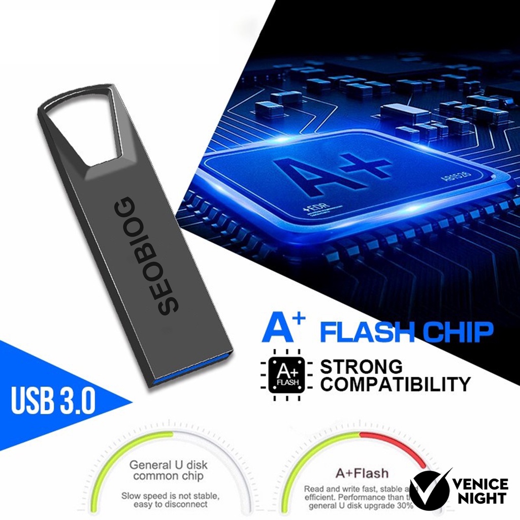 (SF) Seobiog Flashdisk Usb 3.0 Kapasitas 1T 2T Bahan Metal Tahan Suhu Tinggi