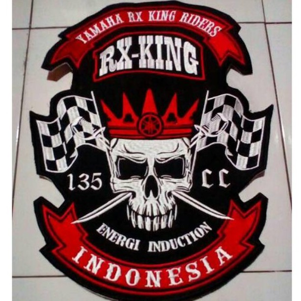 Patch Emblem bordir logo rx king,emblem bordier yamaha rx king,emblem bordir rx king patch rx king