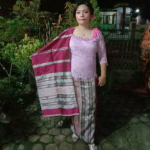 SONGKET SUTRA HONGKONG PREMIUM KAIN LILIT SARUNG SELENDANG BAWAHAN KEBAYA ETNIK TOBA SONGKET PINK SI