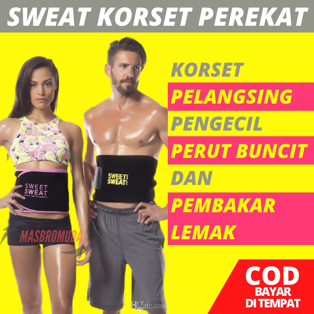 Korset Pelangsing Perut Buncit Sweet Sweat Perekat Pengecil Perut Hot Shapers Stagen Pria Wanita 002