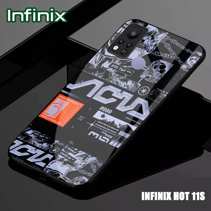 Softcase Glass Kaca [K06] Infinix Hot 11s NFC Terbaru Case Handphone Kesing Pelindung Handphone