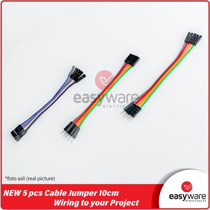 Kabel Jumper Arduino Male Female 10cm isi 5pcs Dupont Cable 10cm