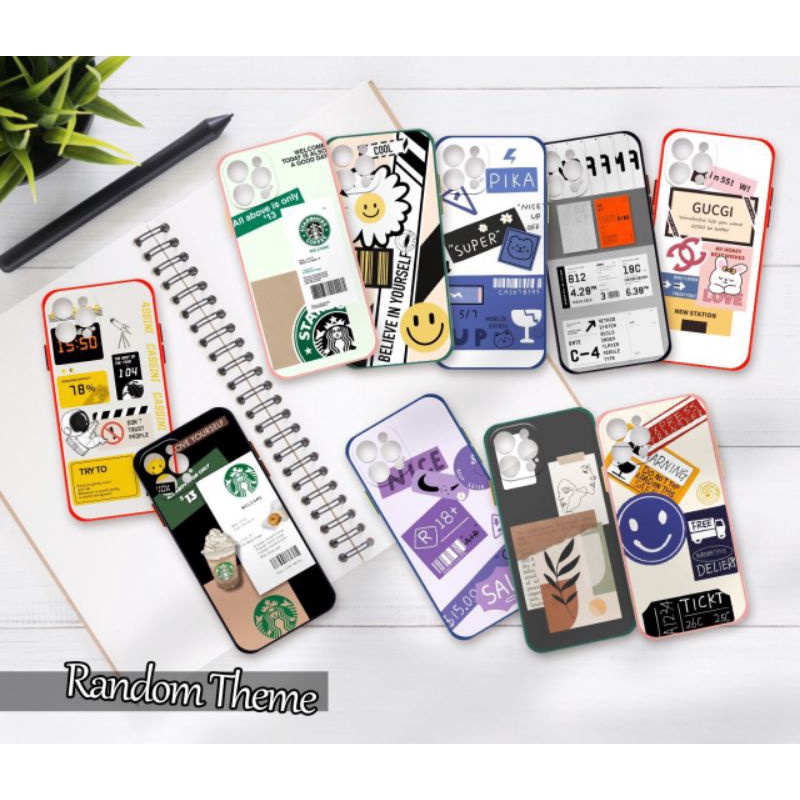 Casing HP Starbucks & brand edge softcase for IPHONE 13 Samsung A03S Iphone 7+ Oppo A16 Vivo Y21 Red