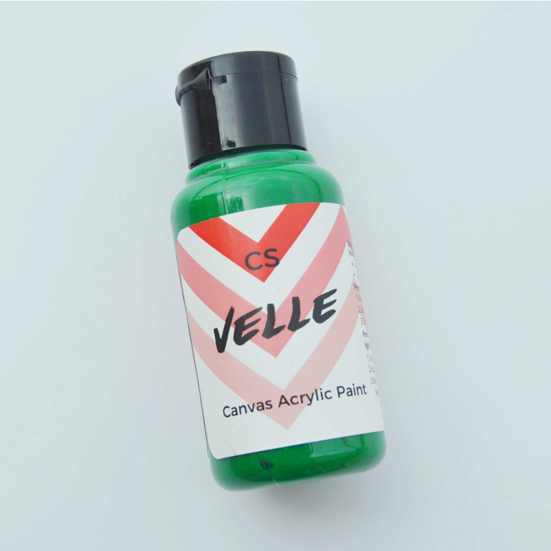 Cat Sepatu Kanvas - cat repaint sepatu topi tas kanvas - Velle CS-Green