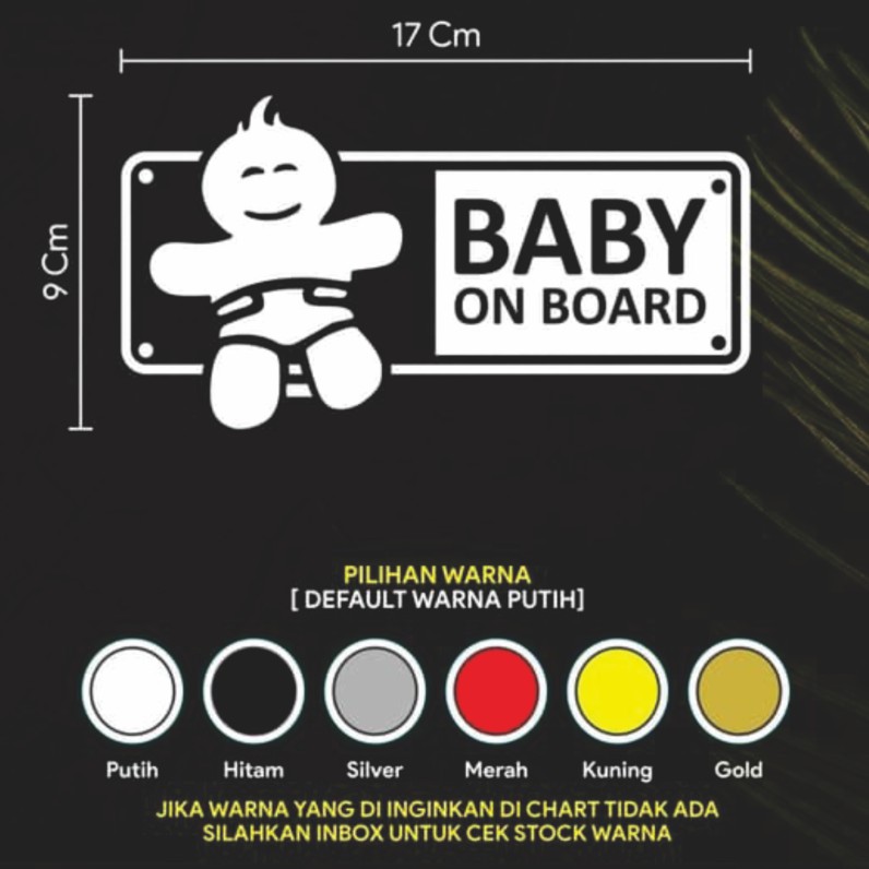 

Cutting sticker baby on board