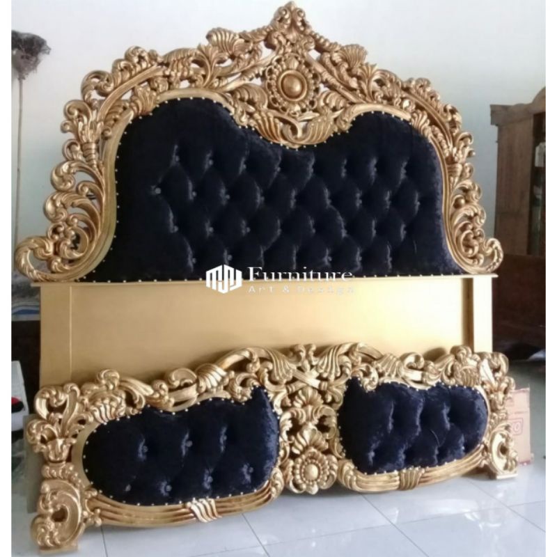 dipan/tempat tidur barong full ukir jati jepara