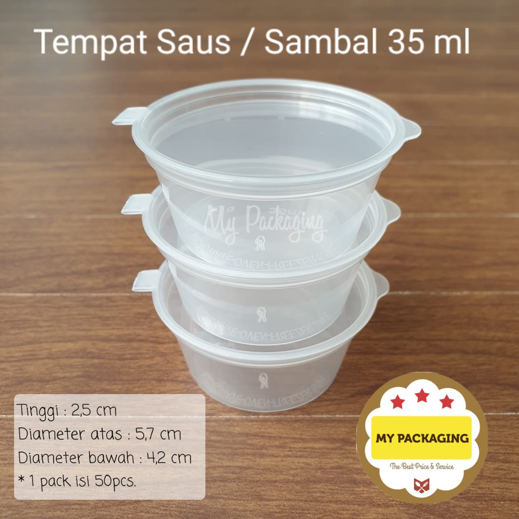 Tempat Saus SAUCE 35ml / Cup Sambal / Thinwall Sauce cup (50set)