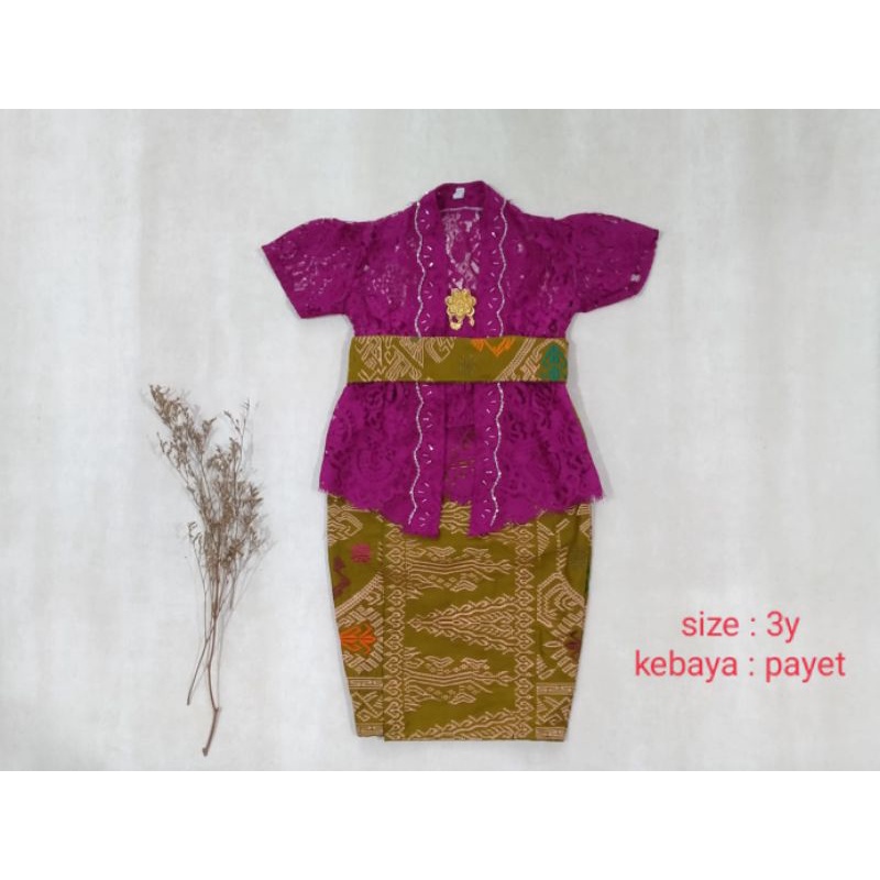 0-5 tahun Free Bandana SET KEBAYA PAYET+KAMEN OBI BORDIR ANAK