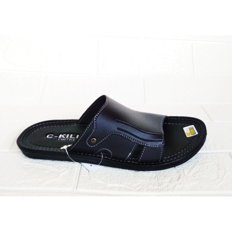 Sandal Pria Sandal Slop Sandal Slide Model Sandal Kulit Sandal Terbaru Sandal Termurah Sandal Original C-Kill Footwear-3