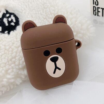 Case Pelindung Bahan Silikon Motif Kartun untuk airpods Bluetooth Wireless