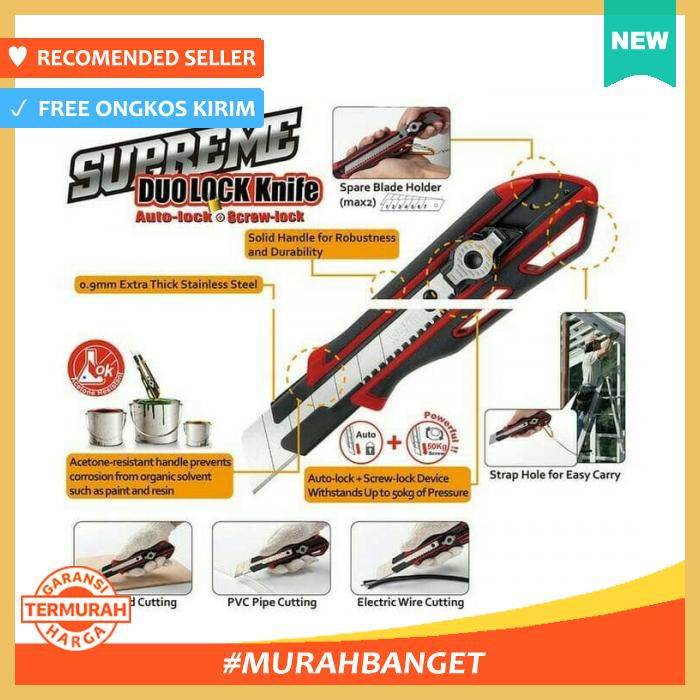 

Super Duo Lock Knife Sdi Heavy Duty - Alat Pemotong Kertas - Cutter