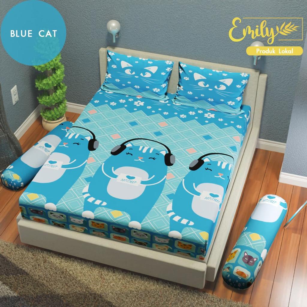 Sprei Homemade motif cat kucing &quot;PREMIUM&quot; Disperse size 90 100 120 160 180 &amp; 200