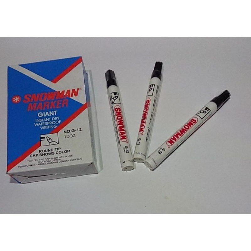 

Spidol Snowman Permanen Marker Hitam G12