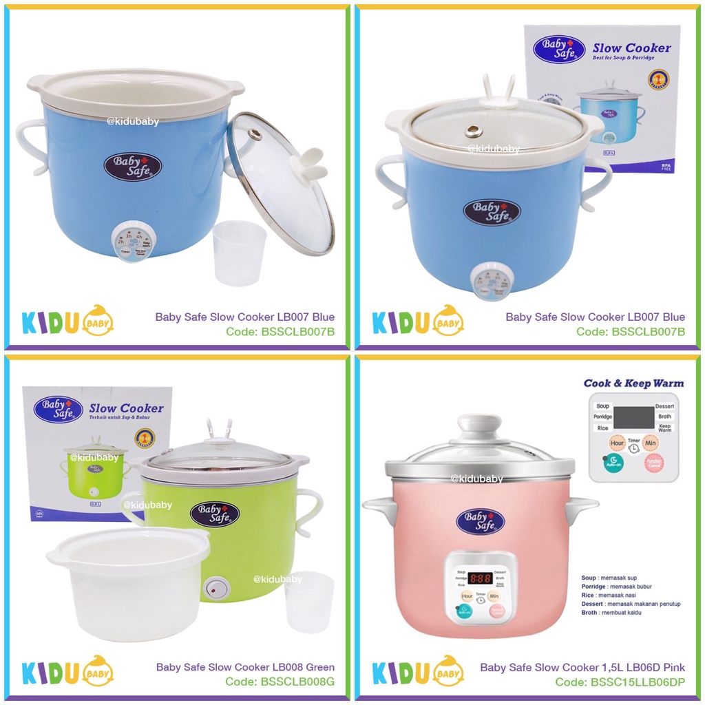 Baby Safe Slow Cooker LB06D LB007 LB008 Kidu Baby