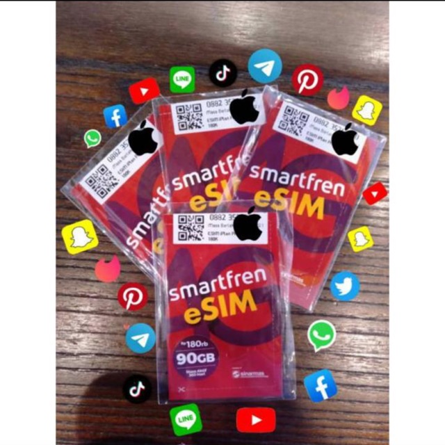 Esim smartfren  Free 90GB.  Masa aktf 360 hari