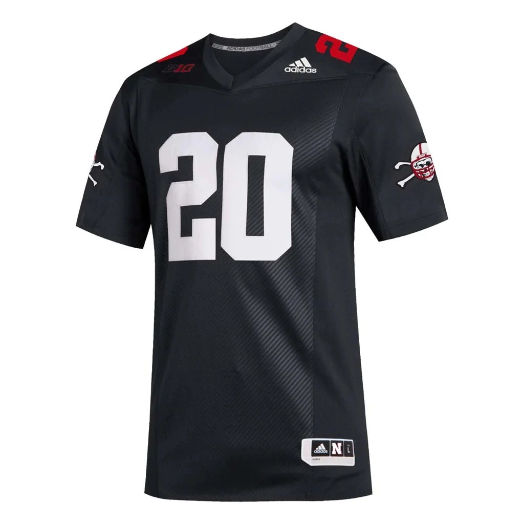 Jual Jersey Adidas Football/NFL Nebraska Huskers ORIGINAL Black