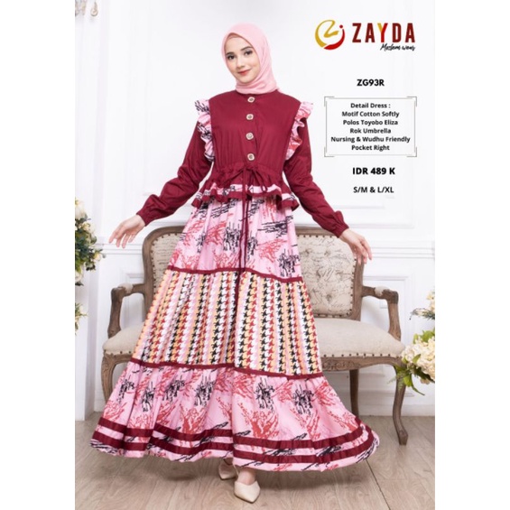 COD|Gamis Zayda Terbaru/Gamis Pesta/Zayda Promo/Gamis Zayda 93