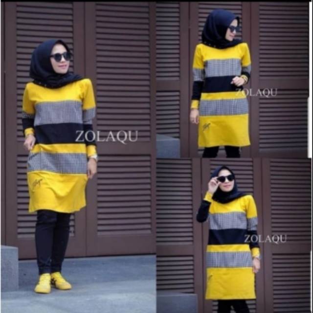 BAJU TUNIK ATASAN WANITA ZOLAQU TERBARU