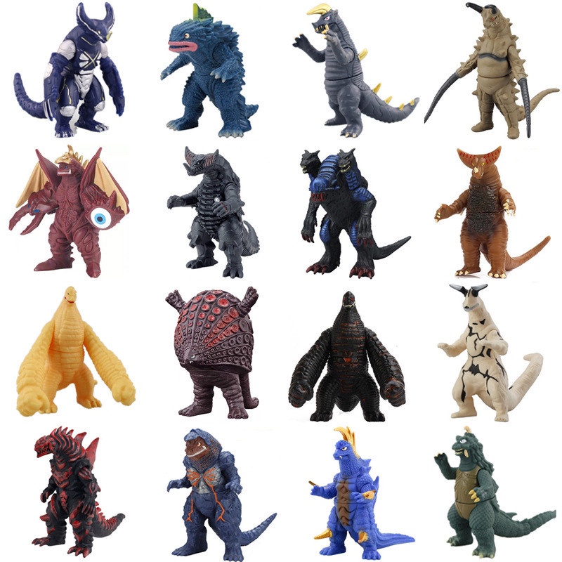 Mainan Boneka Action Figure Anime Ultraman Monster Gomora King Black Godzilla Ukuran 12-14CM Untuk Koleksi