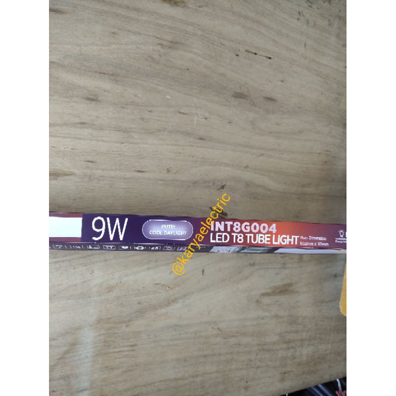 LAMPU TL T8 LED IN LITE INLITE 9WATT 9W 60CM INT8G004 PUTIH
