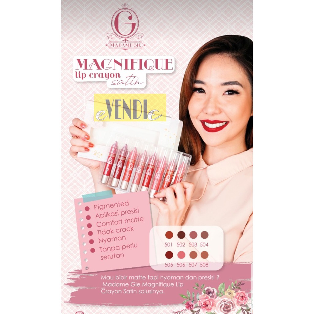 Lip Crayon Satin Lipstik MADAME GIE BY giselle