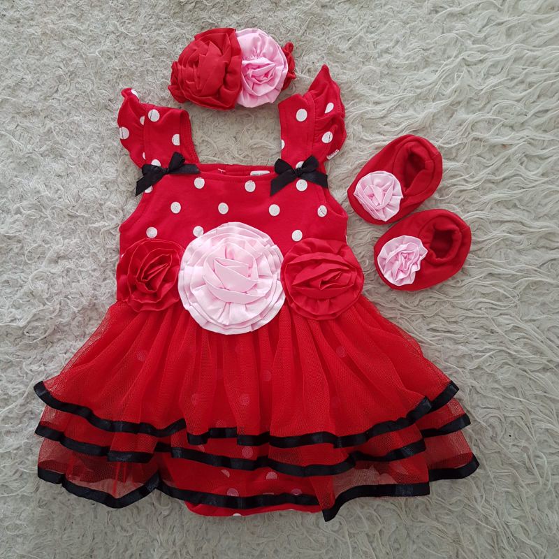 Jumper Bayi rose flower set