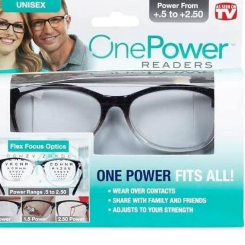 KACAMATA BACA PLUS AUTO FOCUS UNISEX UNIVERSAL - KACA MATA ONE POWER READERS ORIGINAL