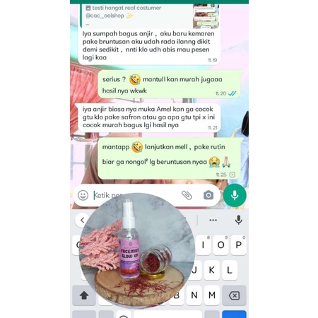 FACEMIST SAFFRON GLOW UP CNF BEAUTY DAN SERUM SAFFRON VIES