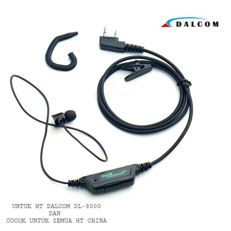 EARPHONE UNTUK HT DALCOM JAPAN DL-8000 DAN COCOK JUGA UNTUK SEMUA HT CHINA HEADSET HANDSFREE