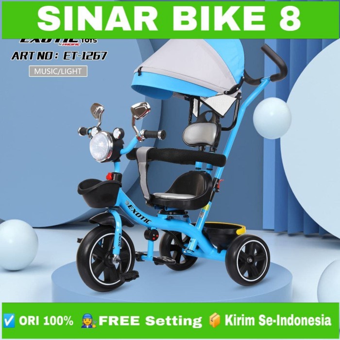 Sepeda Anak Roda Tiga EXOTIC ET 1267 Tricycle Anak