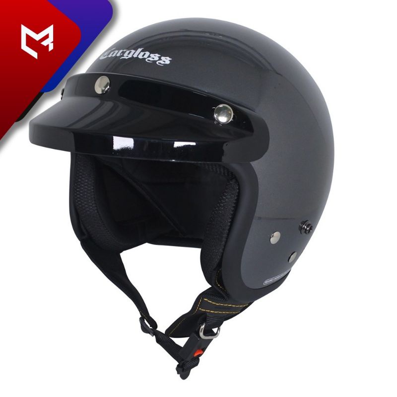 Helm Cargloss Original CFM Ghotic Army I Anchore Grey Helm Motor Helm Retro