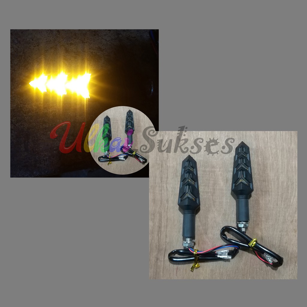 Lampu Sein LED l Variasi Sen Mini 026 Model Cahaya Berjalan Cocok Untuk Vario 125 150 l Aerox l CB l Custom l Vixion l X Abre l Dll Universal Murah Laris