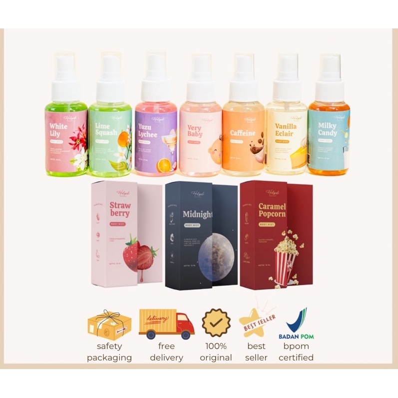 HOLIGRELS BODYMIST PERFUME BPOM &amp; SHIMMER MIST