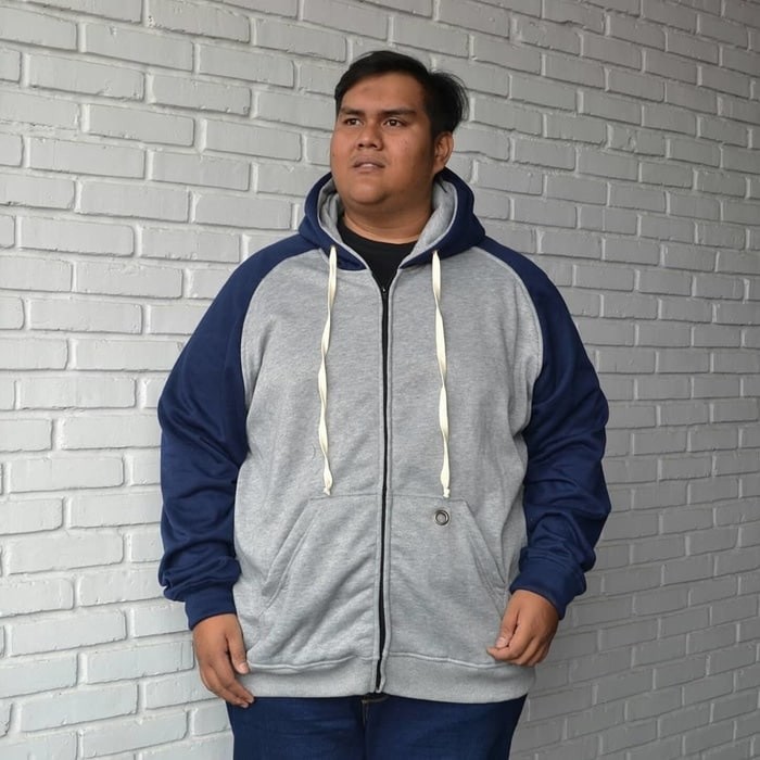 PROMO Jaket Raglan Kombinasi Keren/BIG SIZE XL XXL XXXL XXXXL XXXXXL/Fleece Premium Cotton