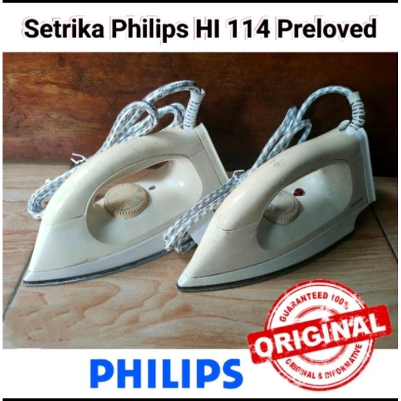 SETRIKA GOSOKAN PHILIPS TIPE HI 114 SEKEN/ BEKAS BERKUALITAS