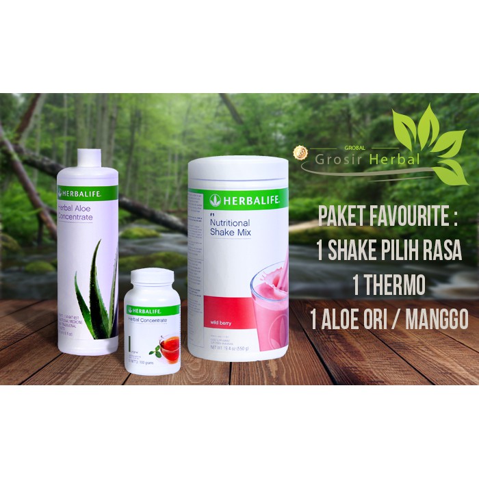 Paket Favorite Paket Herbalif Murah Meriah 1 Herbalife Shake 1 Aloe 1 Thermo Shopee Indonesia