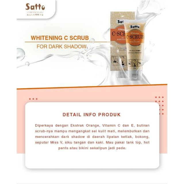 SATTO WHITE C-SCRUB BRHITENING (PEMUTIH KETIAK)