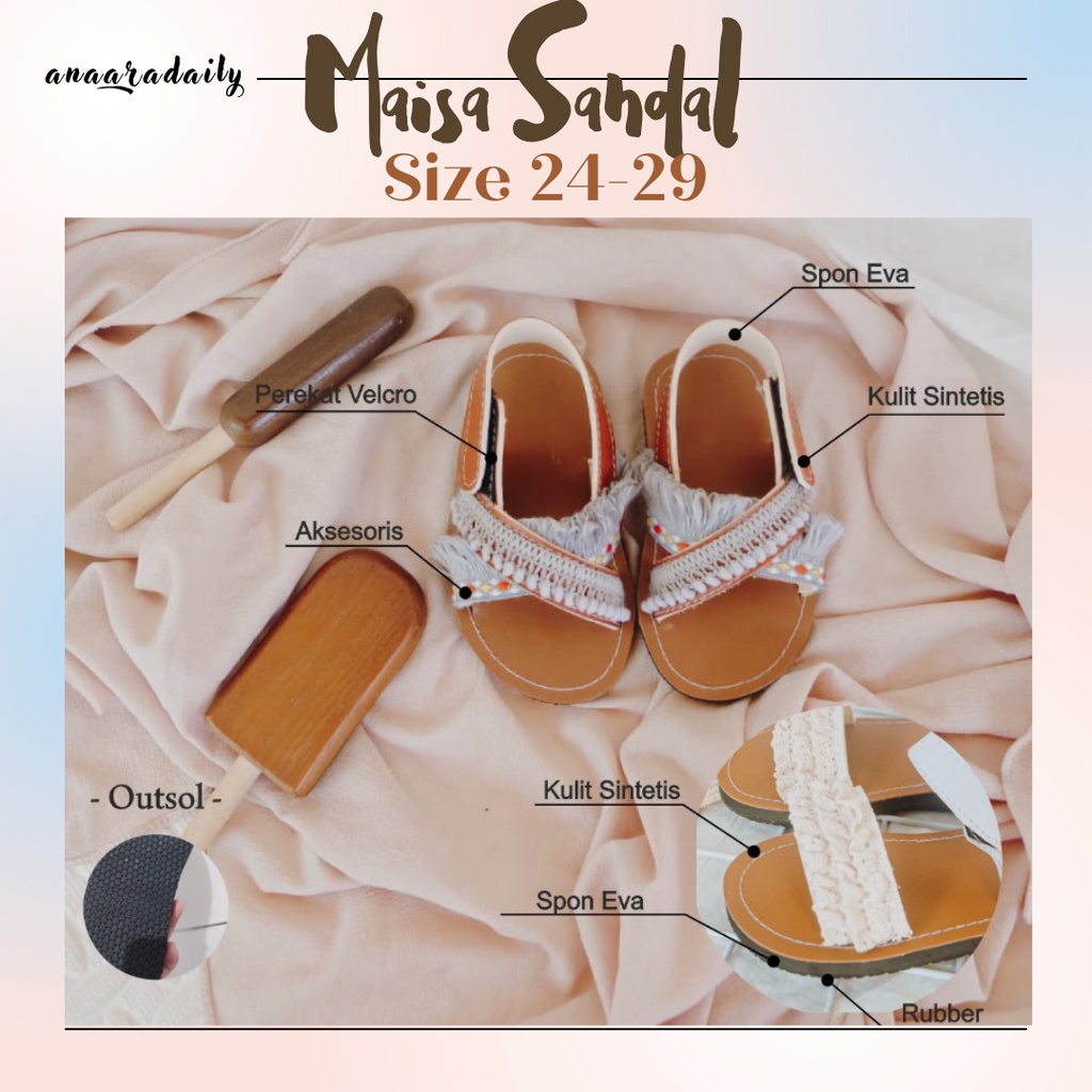 sepatu sandal anak perempuan | MAISA SANDAL | sandal anak murah | sandal anak lucu | sandal anak per