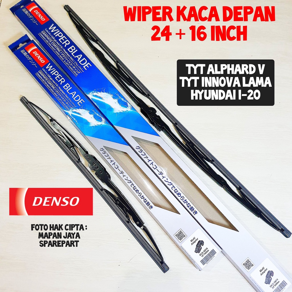 WIPER KACA DEPAN TOYOTA INNOVA 2004 2015 ALPHARD V HYUNDAI I20 DENSO