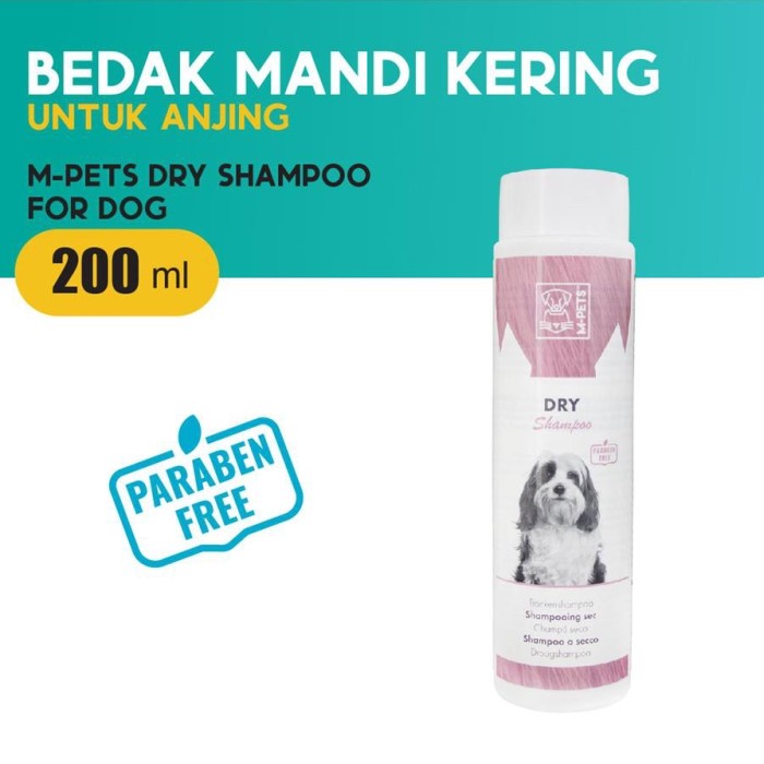 M-Pets Dry Shampoo For Dog 200 ml / Shampoo Mandi Kering Anjing