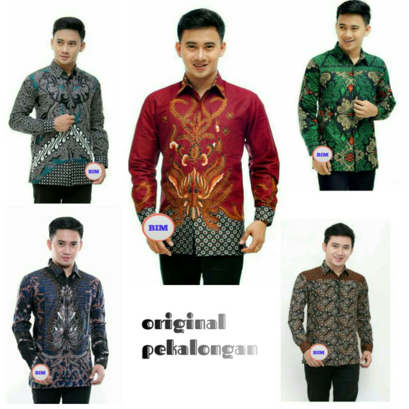 Baju batik kemeja batik kemeja batik pria lengan panjang kemeja batik pria modern 2021 original